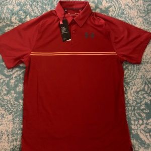 New! Red Under Armour Polo Shirt. Men’s Size M.